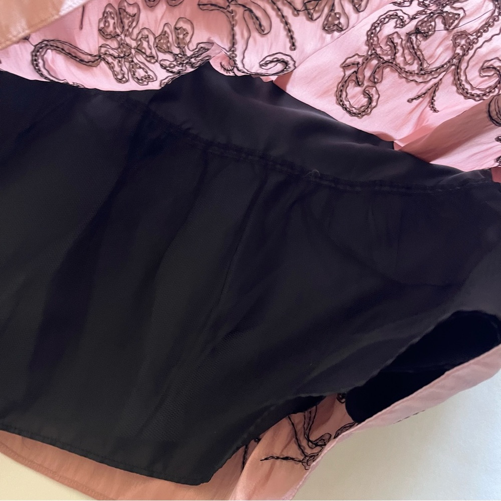 SLNY Black Summer Rose Lace Wrap Dress - Picture 6 of 9